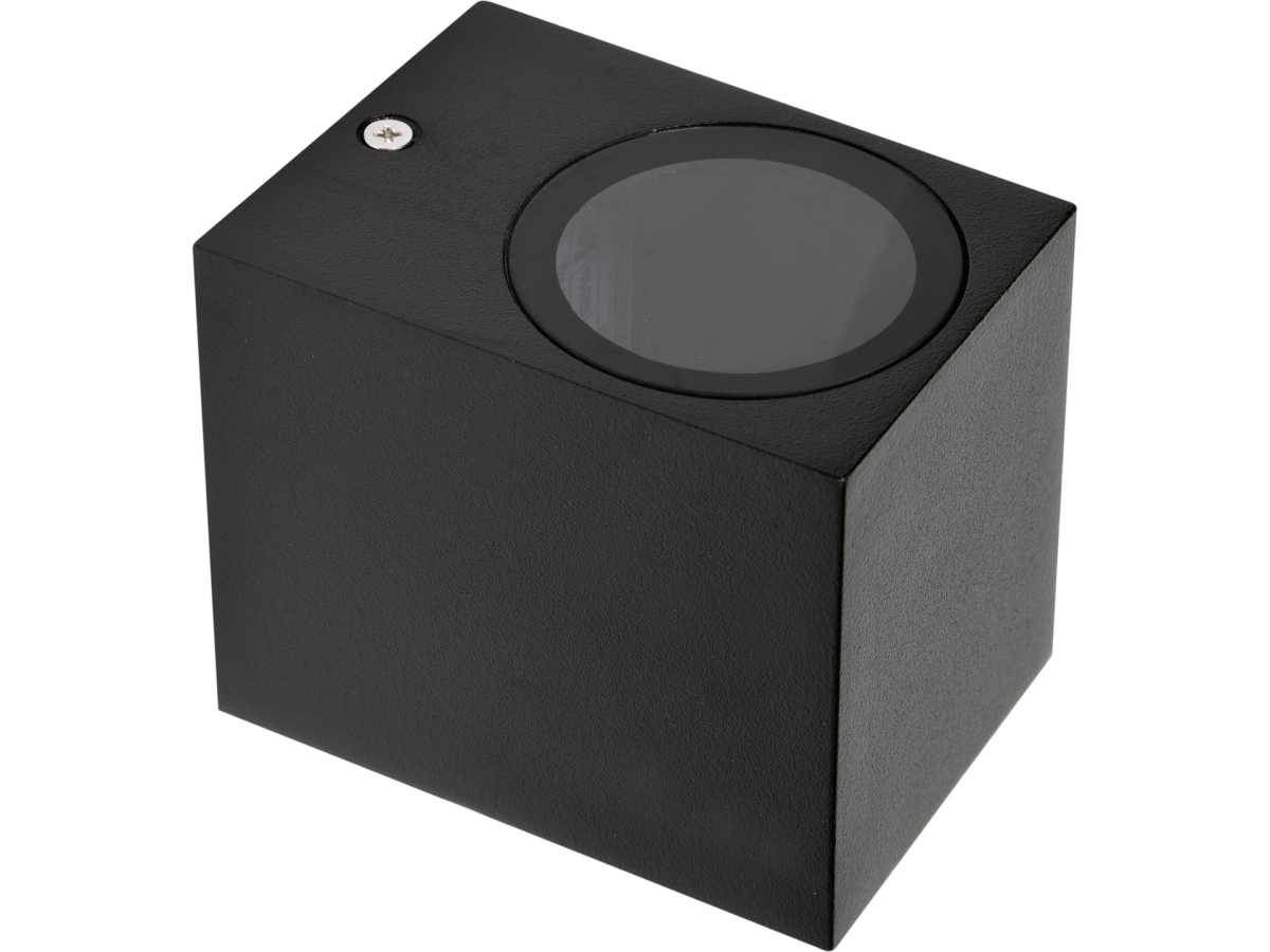 Lampa ścienna zewnętrzna czarna kwadratowa z szklanym kloszem YATO YT-81901