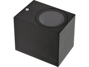 Lampa ścienna zewnętrzna czarna aluminiowa 1xgu10 kwadratowa YATO YT-81901