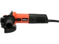 Szlifierka kątowa z boku, pomarańczowy korpus, czarna osłona tarczy YATO YT-82097