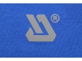 Srebrny emblemat z symbolem znaku towarowego na niebieskiej dzianinie YATO YT-78628