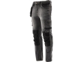 Spodnie robocze jeans szare z odpinanymi kieszeniami na narzędzia YATO YT-79065