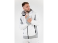 Bluza polarowa z kapturem biała, model z dłońmi przy kapturze i rękawie YATO YT-79179