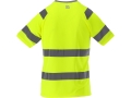 T-shirt ostrzegawczy żółty z szarymi pasami odblaskowymi, tył YATO YT-79377
