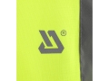 Logo marki na żółtym materiale odzieży ostrzegawczej, zbliżenie YATO YT-79382