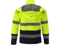 Kurtka softshell ostrzegawcza z kapturem widok z tyłu YATO YT-79396