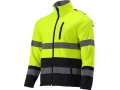 Kurtka softshell robocza ostrzegawcza żółta z czarnym dołem, widok z przodu YATO YT-79398