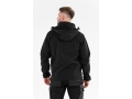 Kurtka softshell czarna widok z tyłu na mężczyźnie z kapturem YATO YT-79550