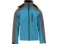 Kurtka softshell z kapturem, niebieska z szarymi wstawkami, widok z przodu YATO YT-79564