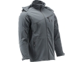 Kurtka softshell z kapturem szara widok z boku YATO YT-79570