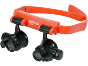 Lupa nagłowna YATO okulary zegarmistrzowskie 10x-25x podświetlana YT-73840