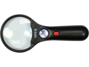 Lupa podświetlana YATO z dwiema soczewkami 3.5x45x dioda uv YT-73845