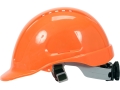 Kask ochronny pomarańczowy widok z boku z regulacją paska YATO YT-73970