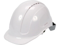 Kask ochronny biały z wentylacją widok z przodu i z boku YATO YT-73972
