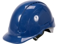 Kask ochronny niebieski ABS z regulacją, widok z przodu i boku YATO YT-73974