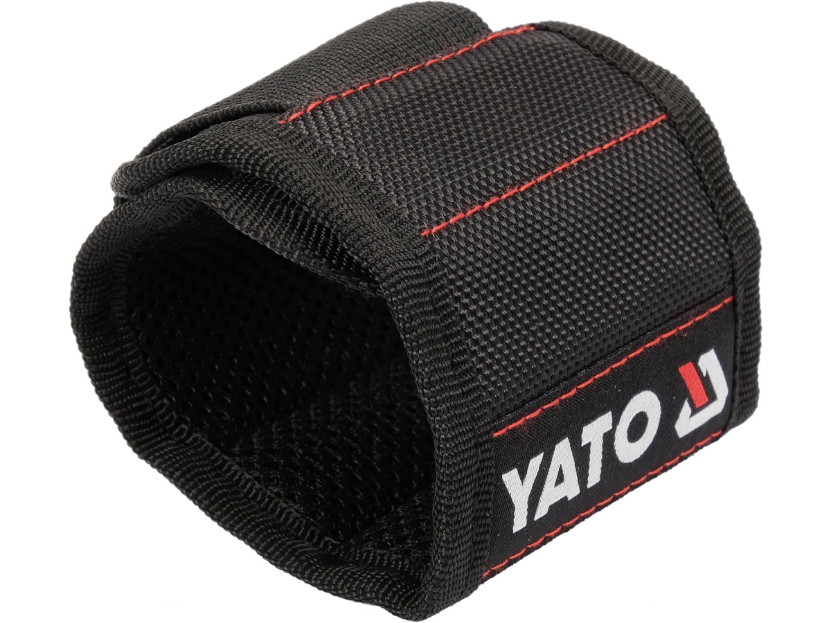 Opaska magnetyczna na rękę czarna z logo YATO widok z boku YT-74051