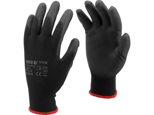 Rękawice robocze YATO grd czarne XL 10 nylon powlekane pu ochronne YT-7473