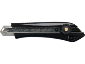 Nożyk z ostrzem łamanym YATO 18mm ostrza sk2h antypoślizgowy YT-75124