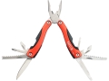 Multitool YATO z czerwonymi uchwytami, szczypce i noże rozłożone YT-76041