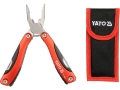 Multitool YATO w czerwonych uchwytach obok czarnego futerału nylonowego YT-76041