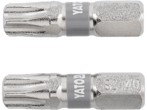 Bity końcówki TORX YATO T40x25mm 1/4 cala niklowane stal s2 2 szt. YT-78016
