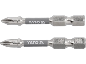 Bity do wkrętarki YATO ph1 50mm 1/4 cala niklowane stal s2 zestaw 2 szt.uki YT-78020