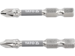 Bity do wkrętarki YATO pz2 1/4 cala 50mm niklowane 2 szt. pozidriv s2 YT-78024