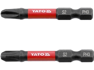Bity udarowe do wkrętarki YATO phillips ph3 50mm 2 szt.uki stal s2 YT-78042
