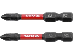Bity udarowe do wkrętarki YATO pz1 1/4 cala 50mm 2 szt. stal s2 pozidriv YT-78043