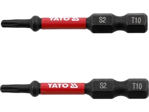 Bity udarowe końcówki YATO TORX T10 do wkrętarki 1/4 cala 50mm s2 2 szt. YT-78051