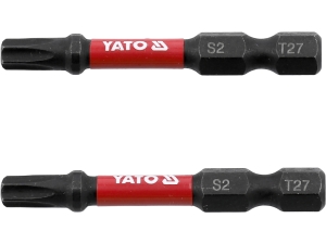 Bity udarowe końcówki YATO TORX T27x50mm 2 szt. stal s2 fosfatowane YT-78055