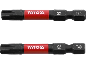 Końcówki udarowe YATO TORX T40 do wkrętarki 50mm 6.3mm s2 2 szt. YT-78057