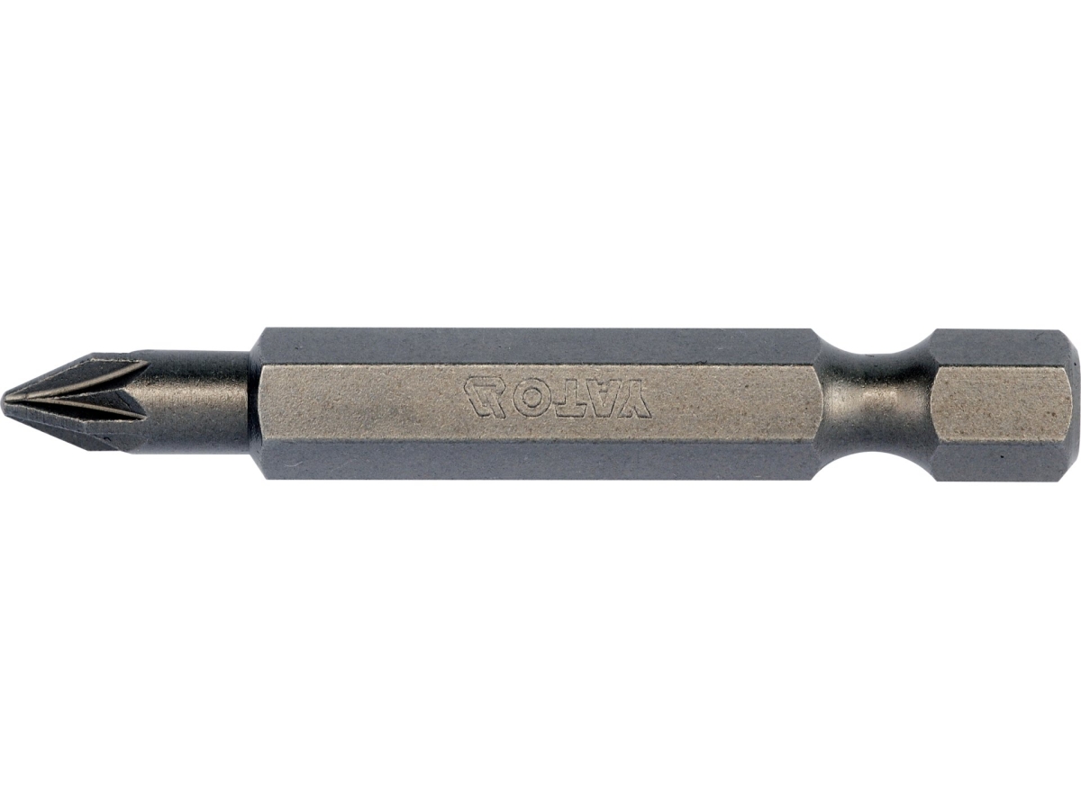 Bit pozidriv PZ1 50 mm do wkrętarki, stal szara, chwyt 1/4 cala YATO YT-78154