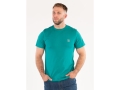 Zielony T-shirt męski z krótkim rękawem na modelu, widok z przodu YATO YT-78438