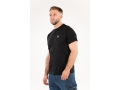 Czarny T-shirt męski z logo, widok z boku YATO YT-78470