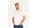 Biały T-shirt męski na modelu, widok z przodu z rękami w kieszeniach YATO YT-78477