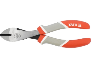 Szczypce tnące boczne YATO 180mm typ ciężki do drutu przewodów YT-6612
