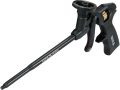 Pistolet do pianki montażowej czarny widok pod kątem z mosiężną końcówką YATO YT-67433