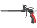 Pistolet do pianki montażowej czarny z czerwonym uchwytem widok z boku YATO YT-67436