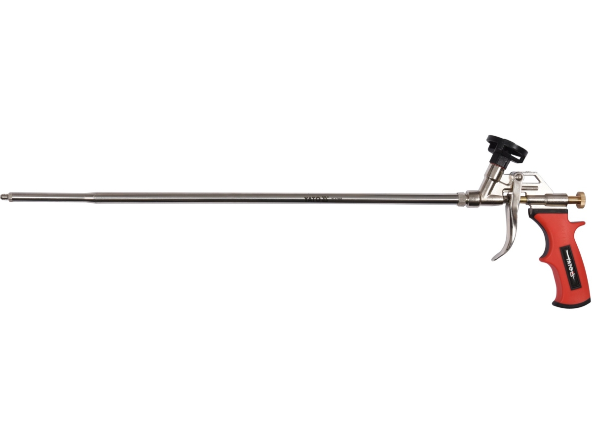 Pistolet do pianki montażowej z długą metalową lancą i czerwoną rękojeścią YATO YT-67460