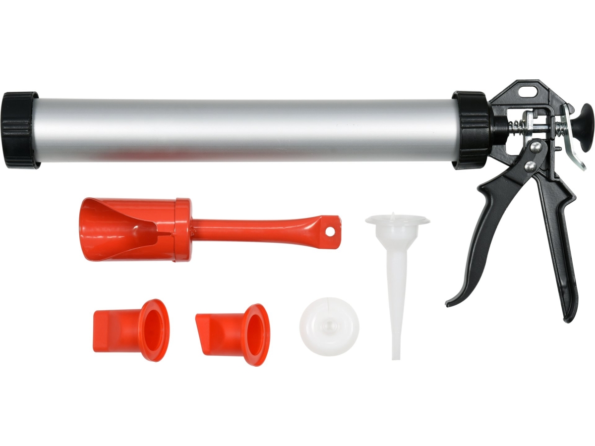 Wyciskacz do mas pistolet z aluminiowym tubusem i zestawem nasadek YATO YT-67583