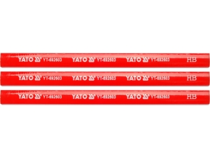 Ołówki stolarskie YATO zestaw 3 szt. 175mm hb czerwony do drewna YT-692603