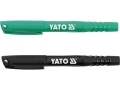 Markery techniczne permanentne zielony i czarny z nasadkami z logo YATO YT-69300
