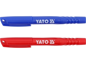 Markery techniczne YATO permanentne niebieski czerwony zestaw 2 szt. YT-69301