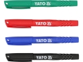 Markery techniczne w czterech kolorach, zielony, czerwony, niebieski i czarny, z zatyczkami YATO YT-69310