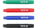 Markery techniczne permanentne w czterech kolorach, zielony, czerwony, niebieski i czarny YATO YT-69311