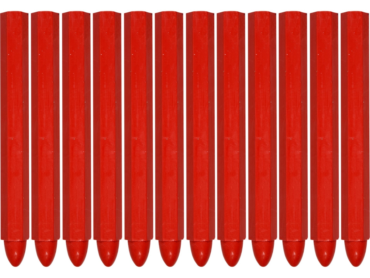 Kreda techniczna czerwona tłusta zestaw 12 sztuk do metalu YATO YT-69932