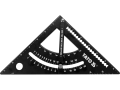 Kątownik traserski aluminiowy czarny z podziałką i łukowym kątomierzem YATO YT-70782