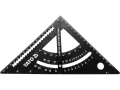 Kątownik traserski aluminiowy czarny z ruchomym ramieniem kątomierza odwrócony YATO YT-70782