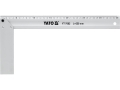 Kątownik aluminiowy 350 mm ze stopką, widok z przodu, srebrny YATO YT-7082
