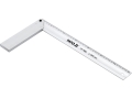 Kątownik aluminiowy 350 mm, skala pomiarowa na ramieniu, widok z boku YATO YT-7082